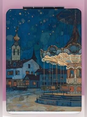 Night Carousel Two Way Compact Mirror